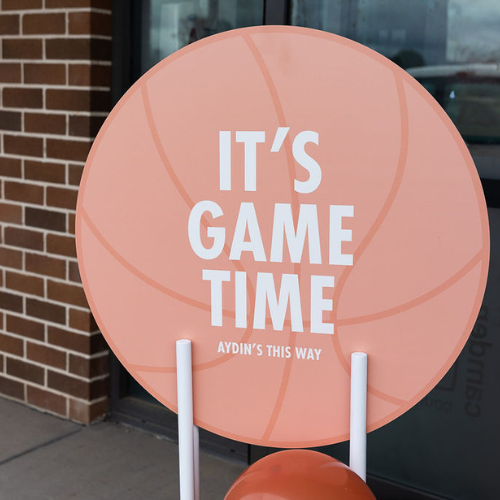 Basketball Theme Party - It's Game Time Welcome Sign