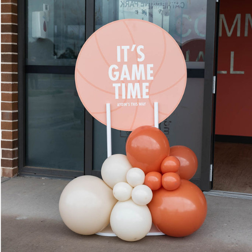 Basketball Theme Party - It's Game Time Welcome Sign