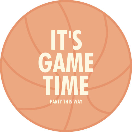 Basketball Theme Party - It's Game Time Welcome Sign